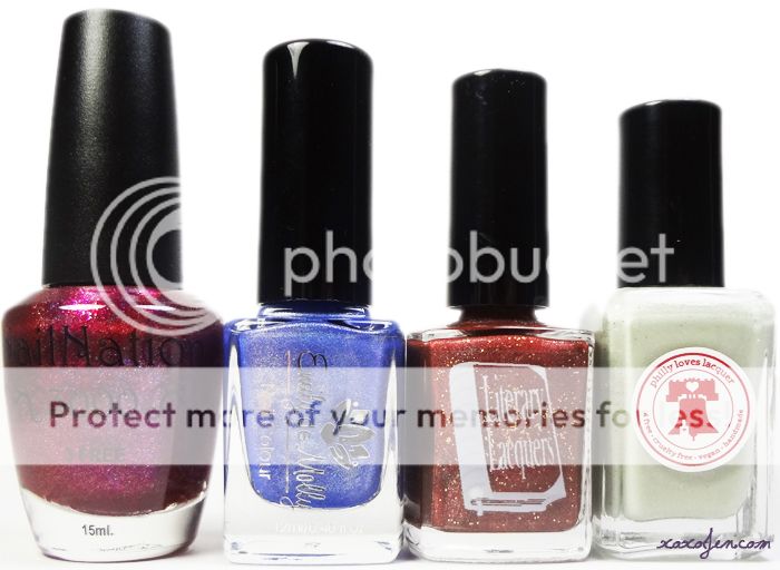 xoxoJen's shot of the April Holo Grail polishes from Dazzled xoxoJen's shot of the April Holo Grail polishes from Dazzled