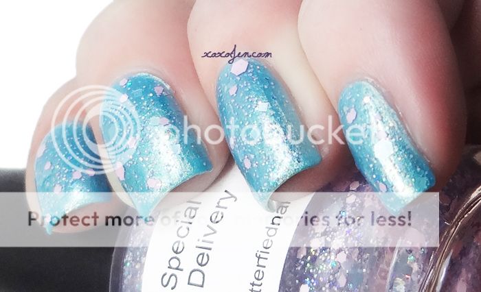 xoxoJen's swatch of Special Delivery from Glitterfied Nails xoxoJen's swatch of Special Delivery from Glitterfied Nails
