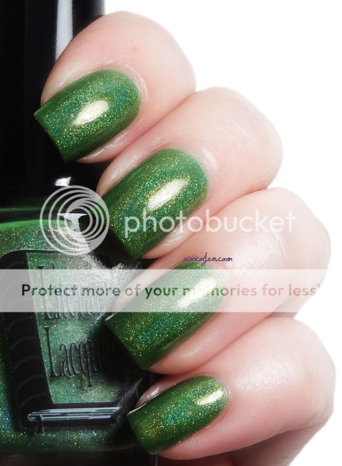 xoxoJen's swatch of Literary Lacquer Leaping Greenly for Indie-Go Box xoxoJen's swatch of Literary Lacquer Leaping Greenly for Indie-Go Box