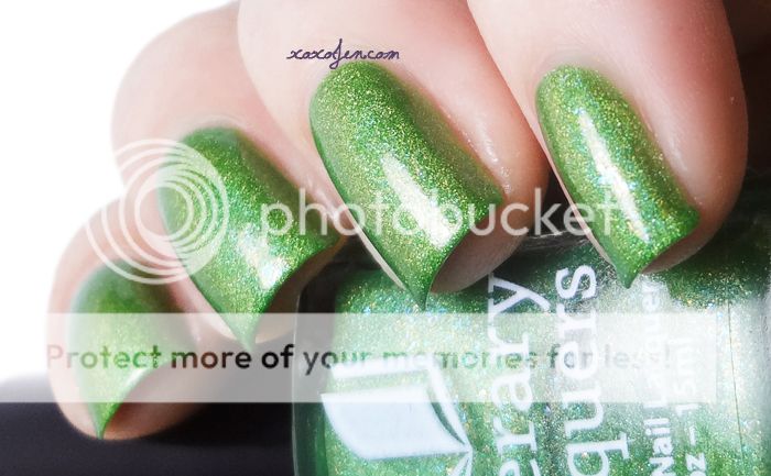 xoxoJen's swatch of Literary Lacquers Grasshopper with Cotton Candy Hair xoxoJen's swatch of Literary Lacquers Grasshopper with Cotton Candy Hair