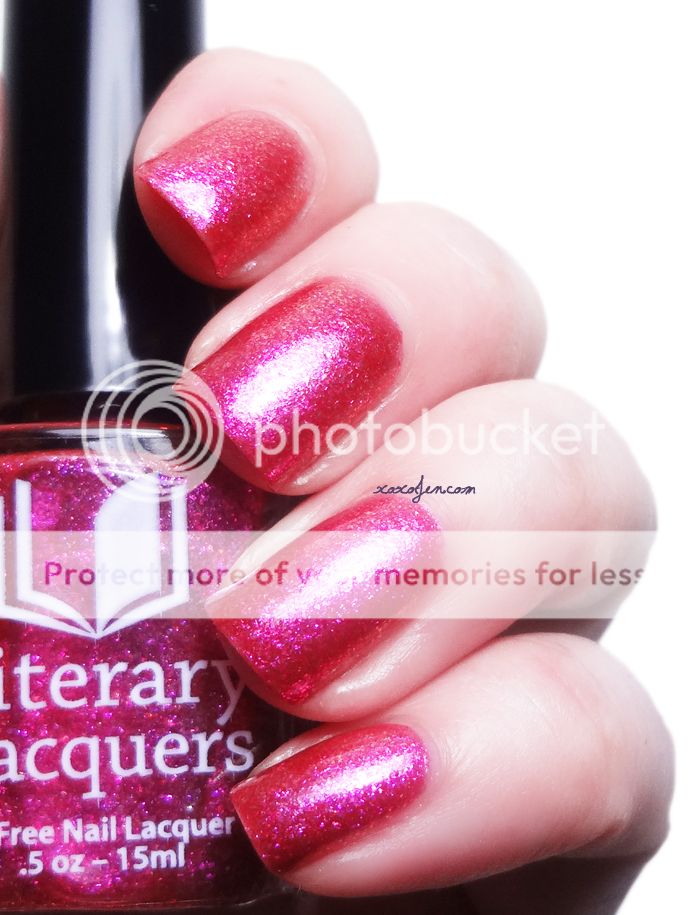 xoxoJen's swatch of Literary Lacquers
The Ruby Thief xoxoJen's swatch of Literary Lacquers The Ruby Thief