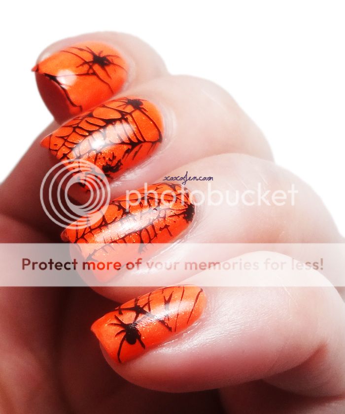 xoxoJen's Halloween nail art - spiderwebs xoxoJen's Halloween nail art - spiderwebs