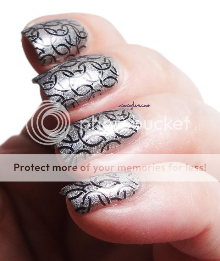 xoxoJen's swatch of Vivid Lacquer Plate vl020 and Aunt Beast xoxoJen's swatch of Vivid Lacquer Plate vl020 and Aunt Beast
