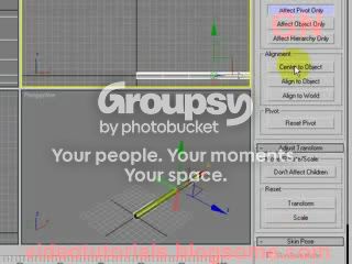 click center to object button