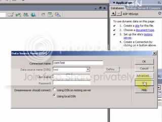 Change DSN settings, and click Test