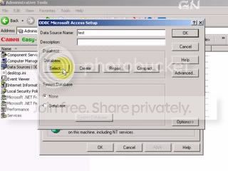 Select database file for Access
