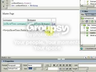 Edit asp code to show value of userid field