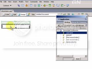 Drag and drop dynamic field to a cell