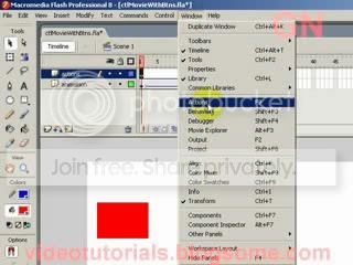 Select Actions Panel window