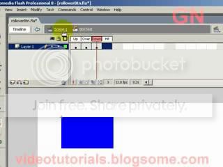 Select scene 1 of address bar, to return to main timeline