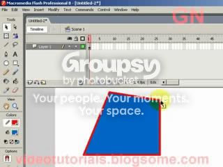 Click and drag corner of shape