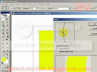 Click drag middle of the line in shear dialog box