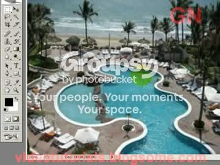 image of pool before use soft-edged vignette