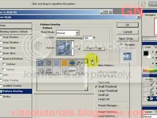 select option menu for pattern dropdown box