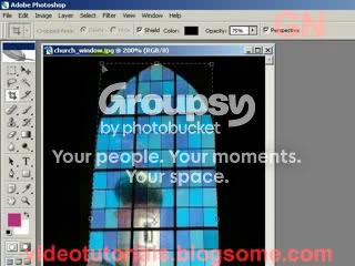 Click and drag crop rectangle corners to align them with slant lines of the image