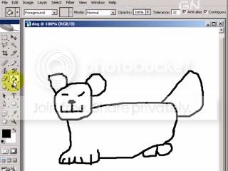 Select paint bucket tool