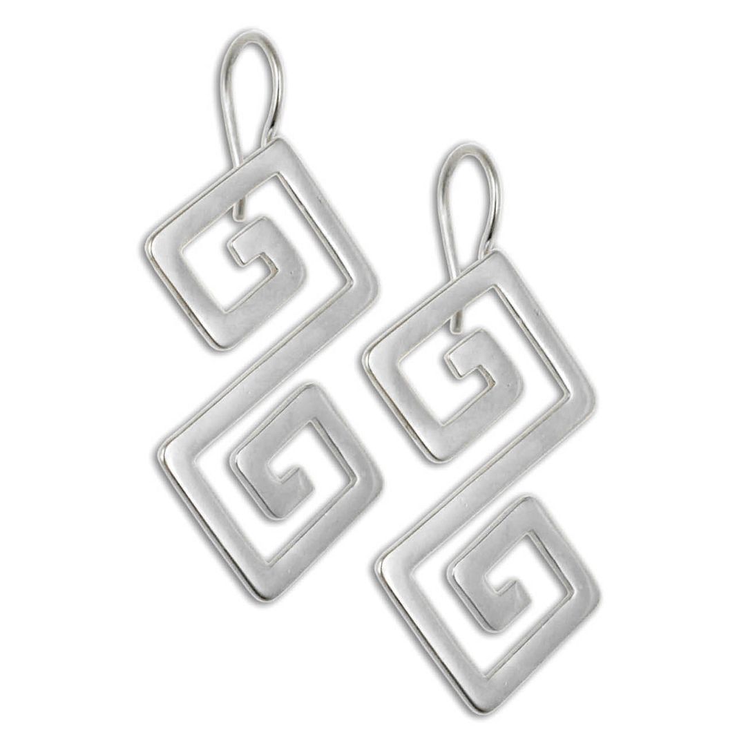 Celtic Double Heart Knot Infinity Hook Earrings Irish Sterling Silver 925 wh433